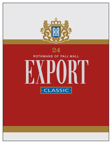 Rothmans of Pall Mall EXPORT CLASSIC  trademark