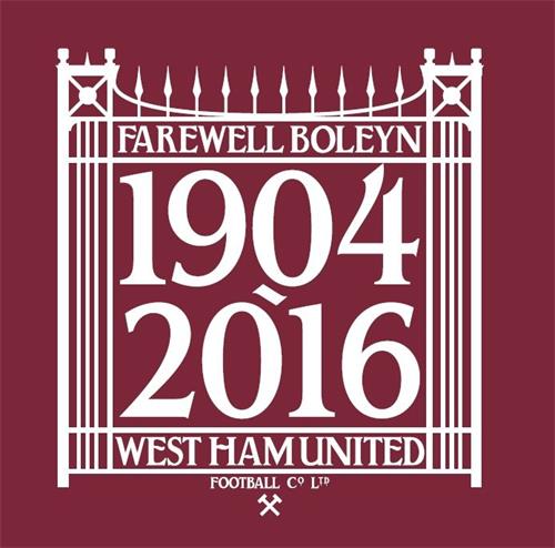 FAREWELL BOLEYN WEST HAM UNITED FOOTBALL CO LTD 1904 - 2016 trademark