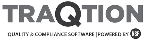 TRAQTION QUALITY & COMPLIANCE SOFTWARE POWERED BY NSF trademark