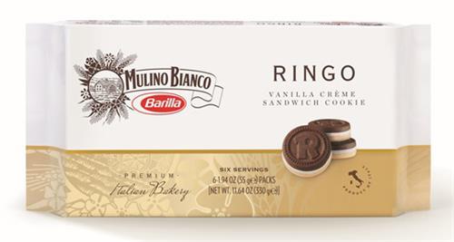 MULINO BIANCO BARILLA - RINGO VANILLA CREME SANDWICH COOKIE - ITALIAN PREMIUM BAKERY - PRODUCT OF ITALY trademark