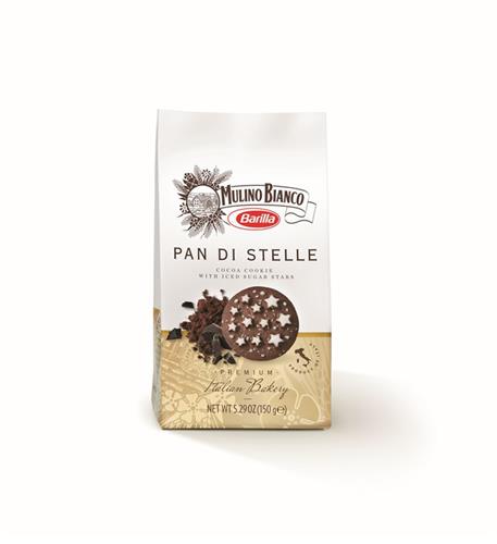 MULINO BIANCO BARILLA PAN DI STELLE COCOA COOKIE WITH ICED SUGAR STARS PREMIUM ITALIAN BAKERY PRODUCT OF ITALY trademark