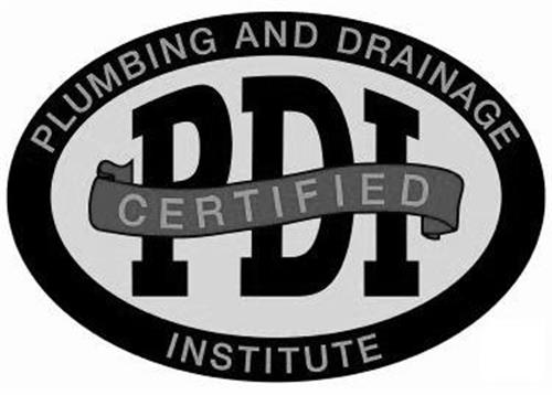 PLUMBING AND DRAINAGE INSTITUTE PDI CERTIFIED trademark