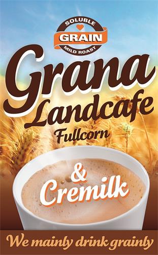 Grana Landcafe Fullcorn & Cremilk SOLUBLE GRAIN MILD ROAST We mainly drink grainly trademark